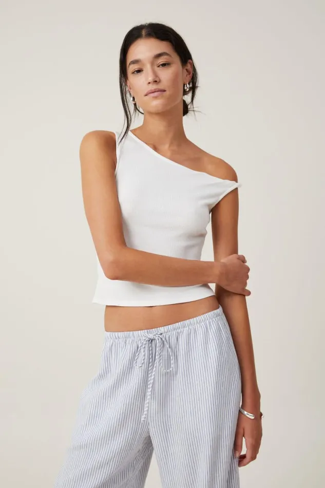 Women Tops Cotton On Margot Off The Shoulder Tank Porcelain