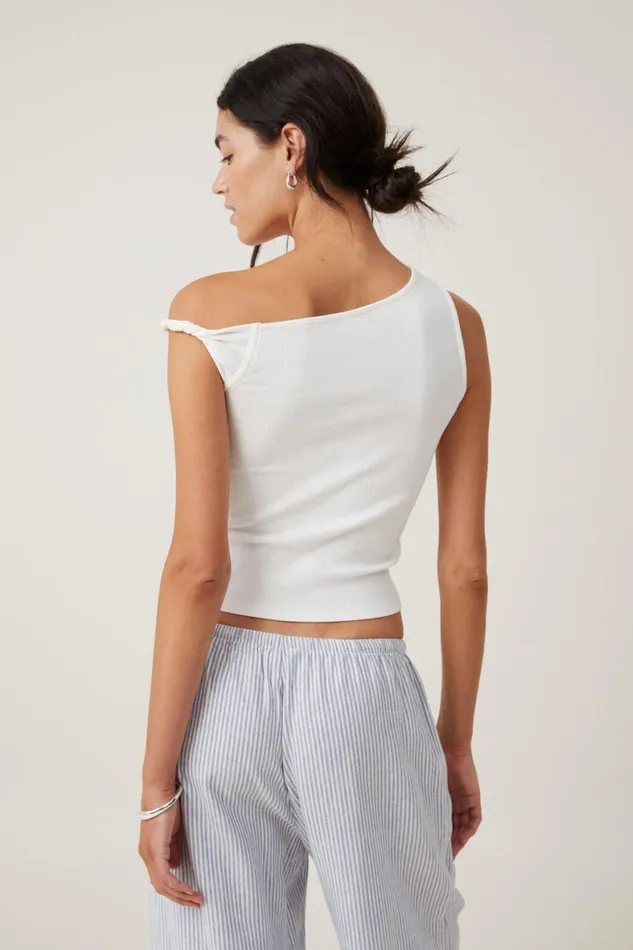 Women Tops Cotton On Margot Off The Shoulder Tank Porcelain