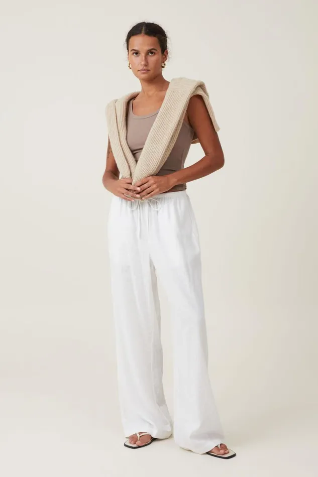 Women Tops Cotton On Staple Rib Scoop Neck Tank Rich Taupe