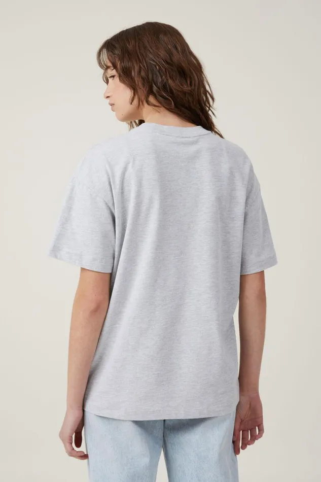 Women Tops Cotton On The Boxy Oversized Tee Grey Marle