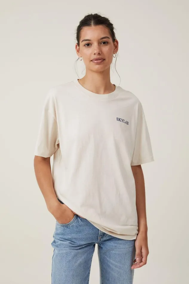 Women Tops Cotton On The Oversized Graphic Tee Skylabstone