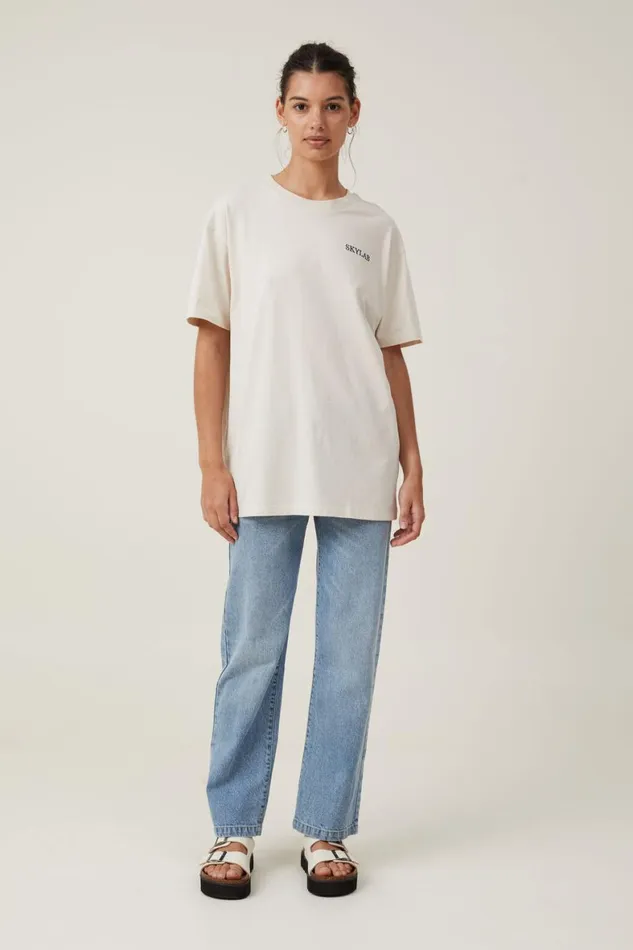 Women Tops Cotton On The Oversized Graphic Tee Skylabstone