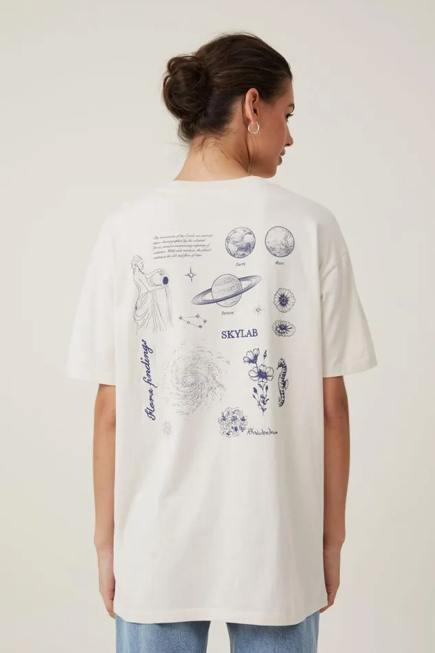 Women Tops Cotton On The Oversized Graphic Tee Skylabstone