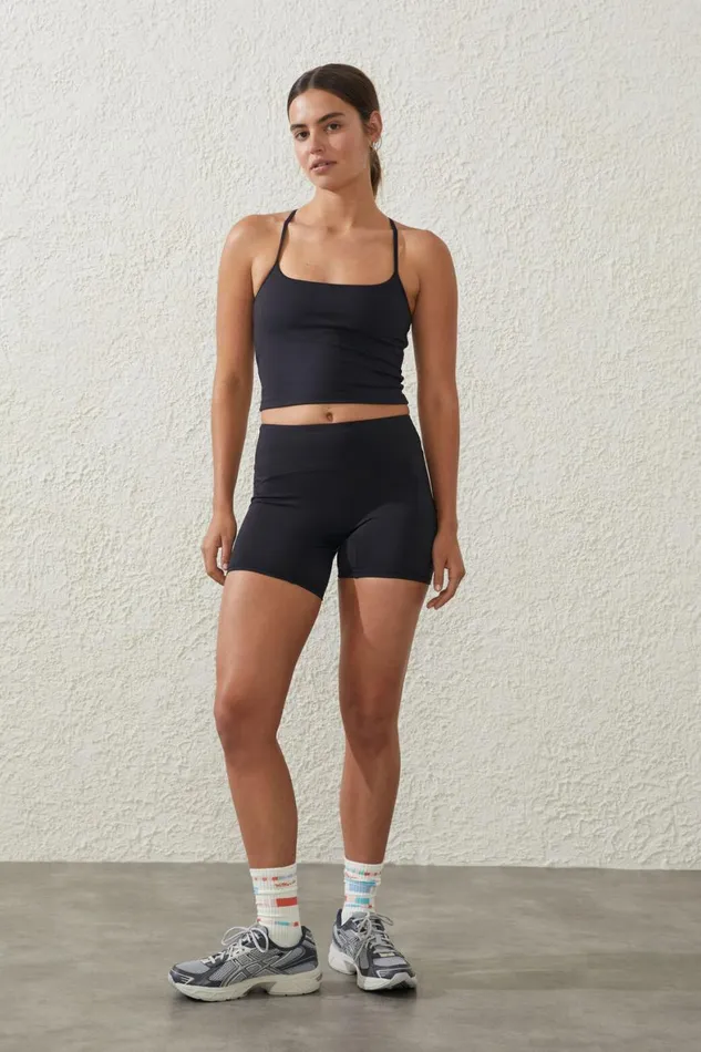 Women Tops Cotton On Ultra Soft Twist Back Tank Black