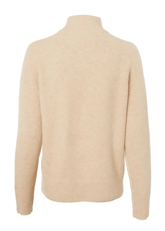 Women Tori Quarter Zip Knit Camel Holland Cooper Knitwear