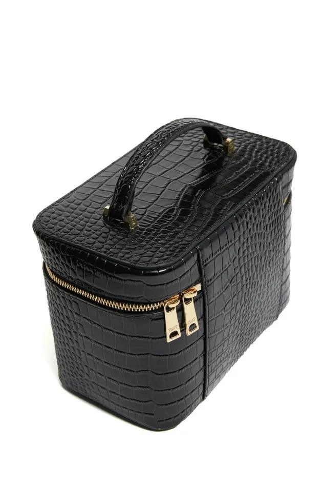 Women Travel Makeup Bag Black Croc Holland Cooper Makeup Bags