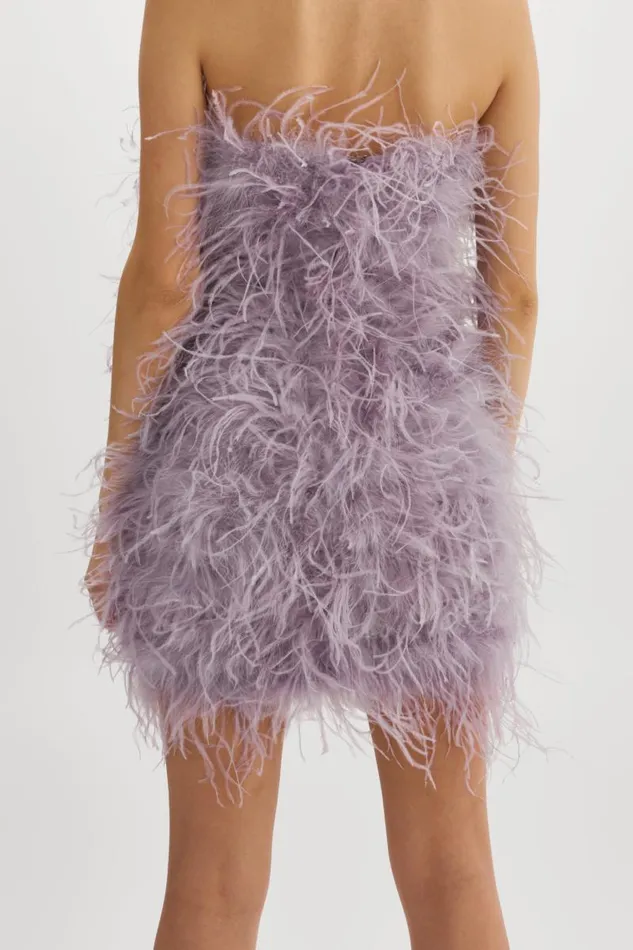 Women TRIANA Feather Dress Lavender LAMARQUE Dresses Women TRIANA Feather Dress Lavender LAMARQUE Dresses