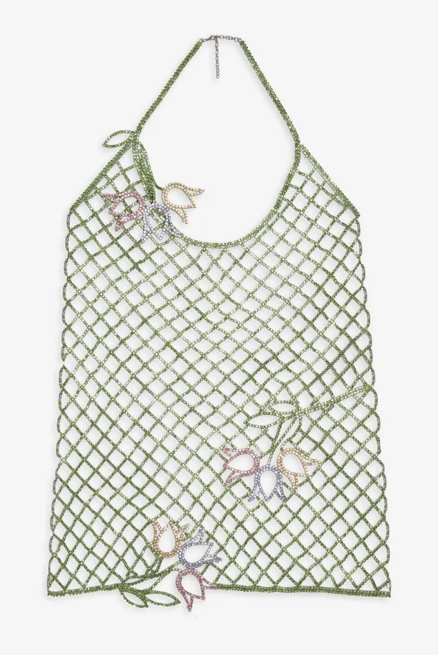 Women Tulip Grid Rhinestone Dress Green For Love and Lemons Dresses Women Tulip Grid Rhinestone Dress Green For Love and Lemons Dresses