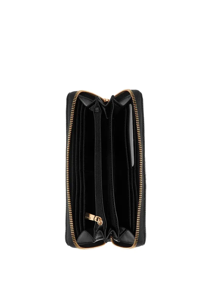 Women Wallets GUESS Black James Croco Large Wallet