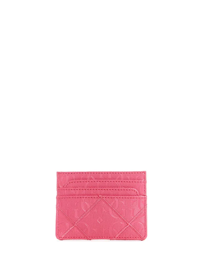 Women Wallets GUESS Magenta Caddie Card Holder