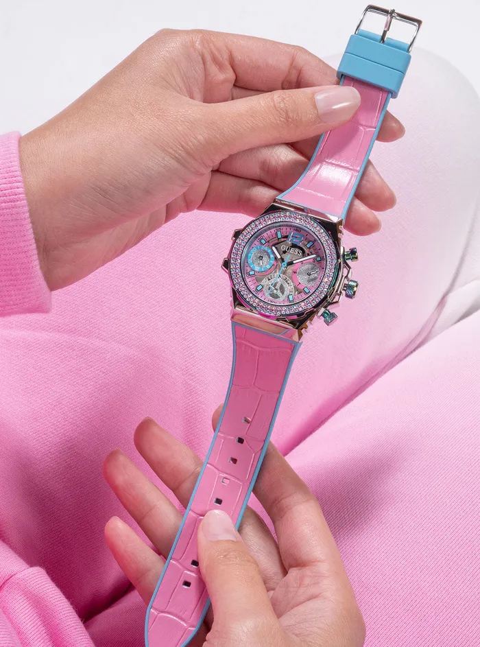 Women Watches GUESS Pink Turquoise Fusion Silicone Watch Women Watches GUESS Pink Turquoise Fusion Silicone Watch