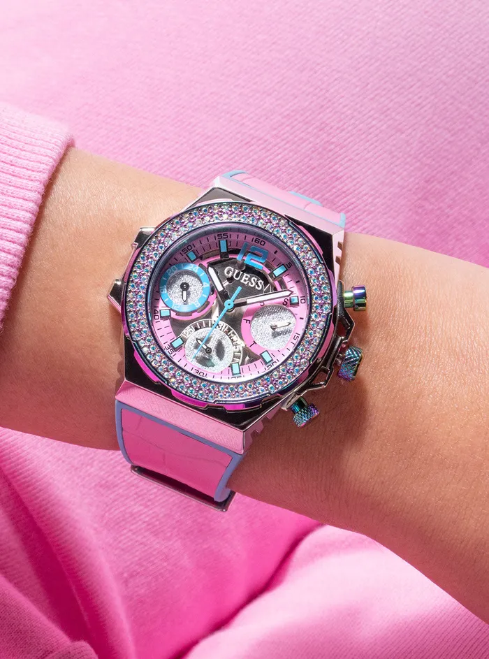 Women Watches GUESS Pink Turquoise Fusion Silicone Watch Women Watches GUESS Pink Turquoise Fusion Silicone Watch