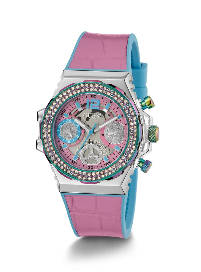 Women Watches GUESS Pink Turquoise Fusion Silicone Watch Women Watches GUESS Pink Turquoise Fusion Silicone Watch