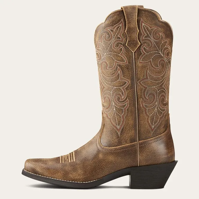 Women Western Boots Ariat Round Up Square Toe Western Boot Vintage Bomber