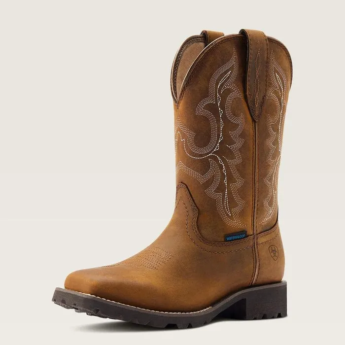 Women Western Boots Ariat Unbridled Rancher Waterproof Western Boot Oily Distressed Tan