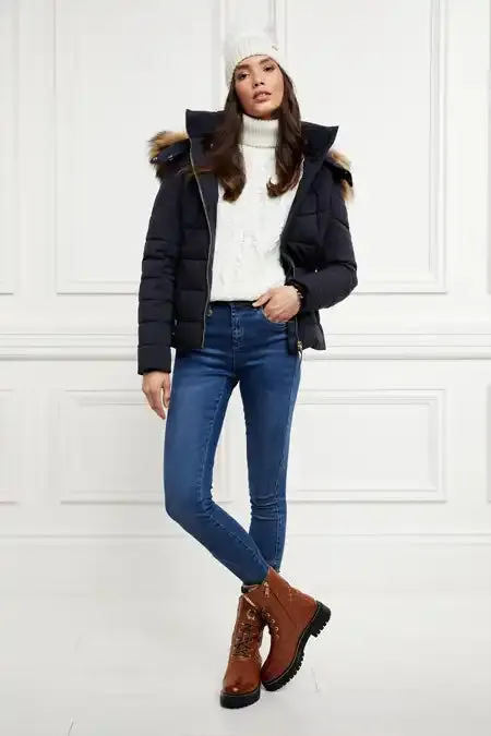Women Whistler Puffer Jacket Ink Navy Holland Cooper Jackets