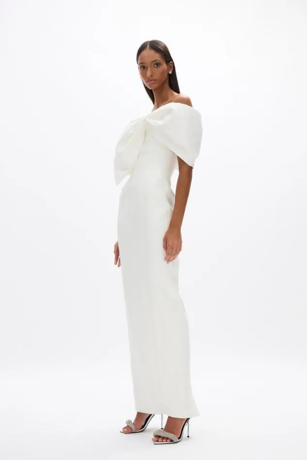 Women White Dresses Rachel Gilbert Kace Gown In Ivory