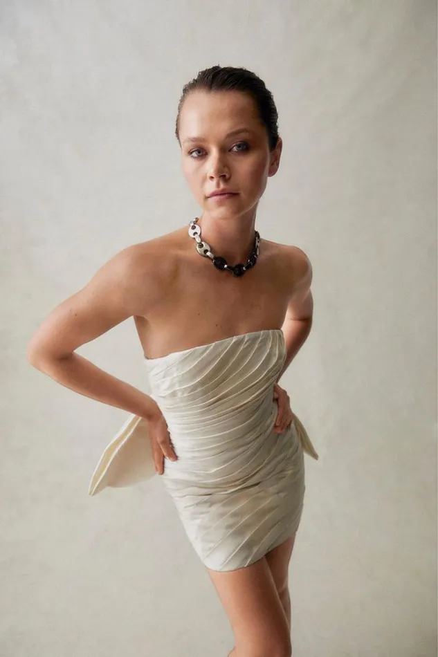 Women White Dresses Rachel Gilbert Rachel Gilbert Bridal EMMY MINI 8211 IVORY