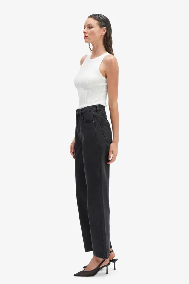Women Wide Jean Bardot Cindy Wide Full Leg Jeans In Washed Black Washed Black Women Wide Jean Bardot Cindy Wide Full Leg Jeans In Washed Black Washed Black