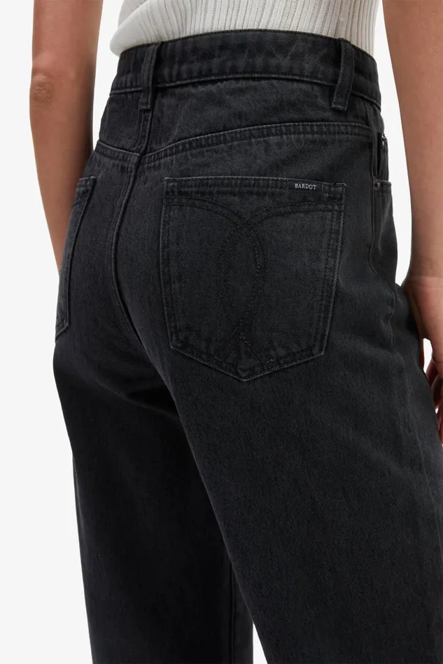 Women Wide Jean Bardot Cindy Wide Full Leg Jeans In Washed Black Washed Black Women Wide Jean Bardot Cindy Wide Full Leg Jeans In Washed Black Washed Black