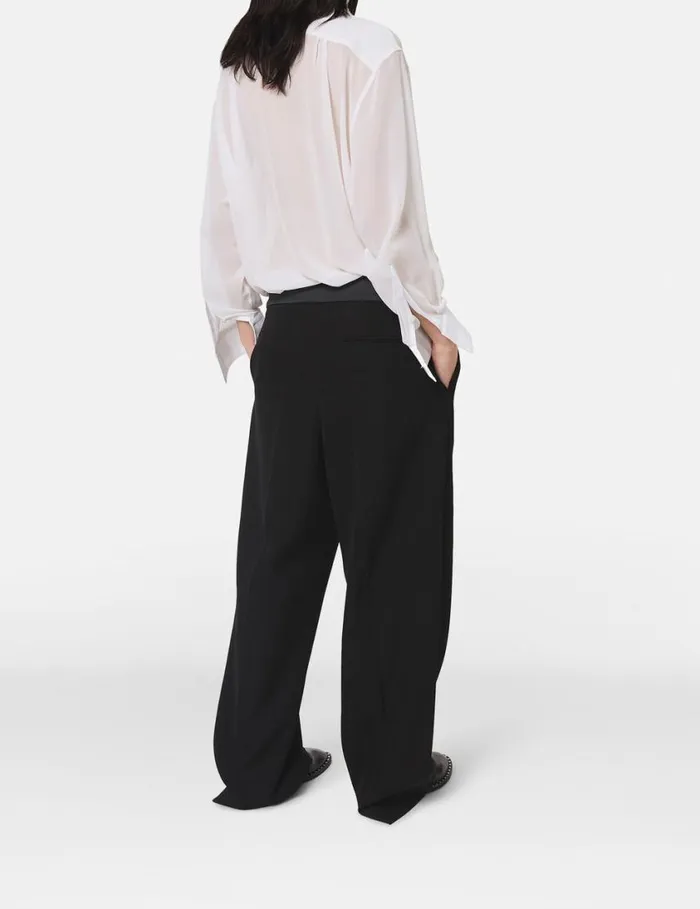 Women Wide Leg Tuxedo Trousers Black Stella McCartney Tailoring Women Wide Leg Tuxedo Trousers Black Stella McCartney Tailoring