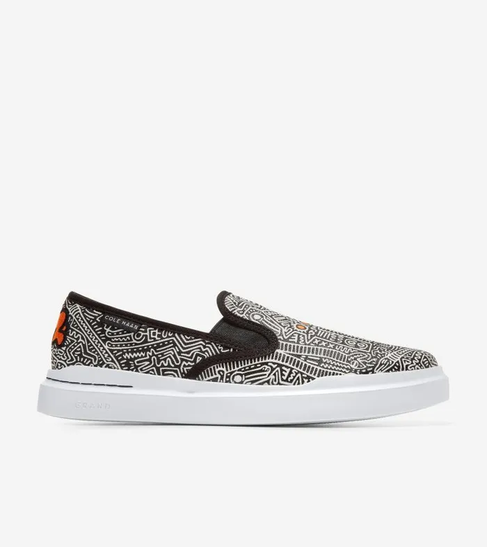Women Women039s Cole Haan X Keith Haring GrandPr Rally SlipOn Sneaker Black Cole Haan Sneakers