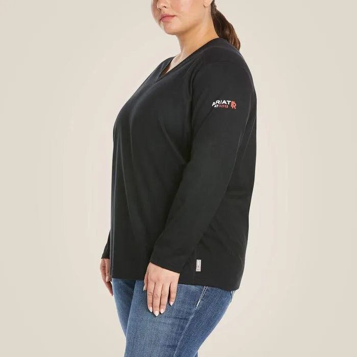 Women Workwear Ariat FR AC Top Black Women Workwear Ariat FR AC Top Black