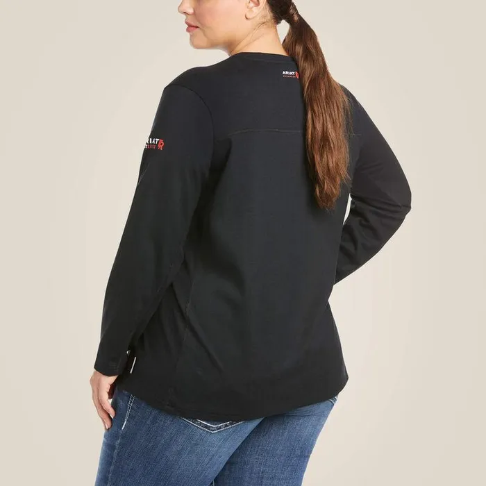 Women Workwear Ariat FR AC Top Black Women Workwear Ariat FR AC Top Black
