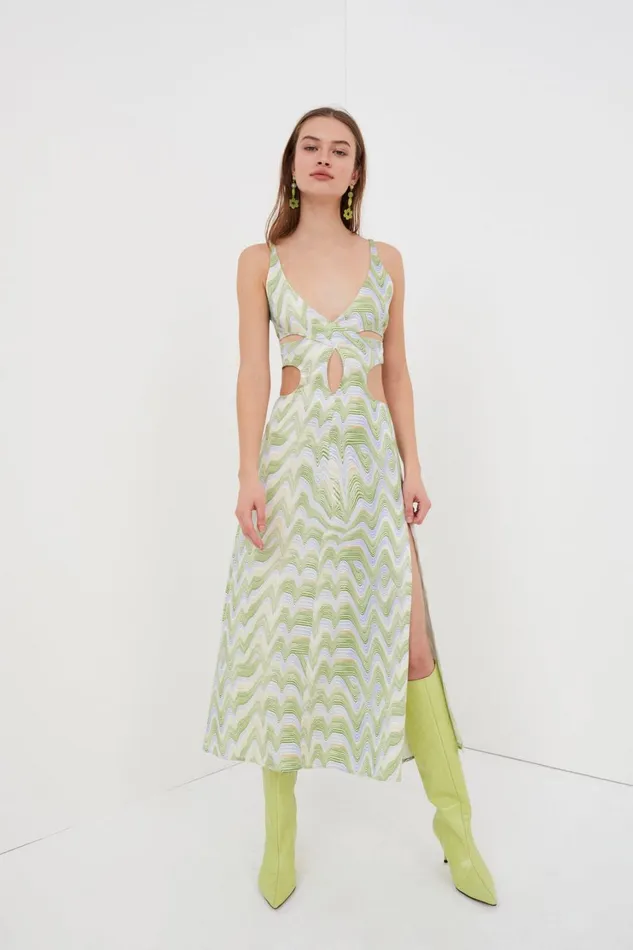 Women Yori Midi Dress Green For Love and Lemons Dresses Women Yori Midi Dress Green For Love and Lemons Dresses