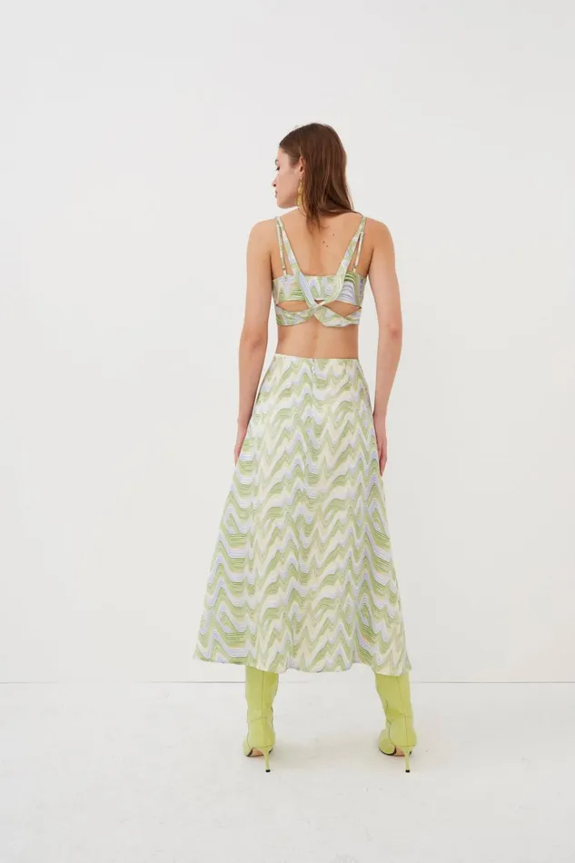 Women Yori Midi Dress Green For Love and Lemons Dresses Women Yori Midi Dress Green For Love and Lemons Dresses