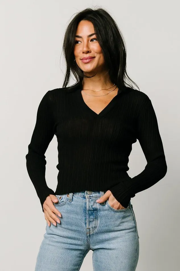 Women Zia Knit Top Black Baltic Born Blouses and Shirts Women Zia Knit Top Black Baltic Born Blouses and Shirts