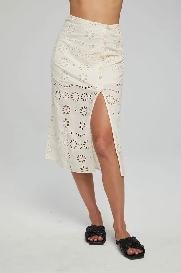 Womens Bottoms Chaser Brand Belle Midi Skirt 8211 Gardenia
