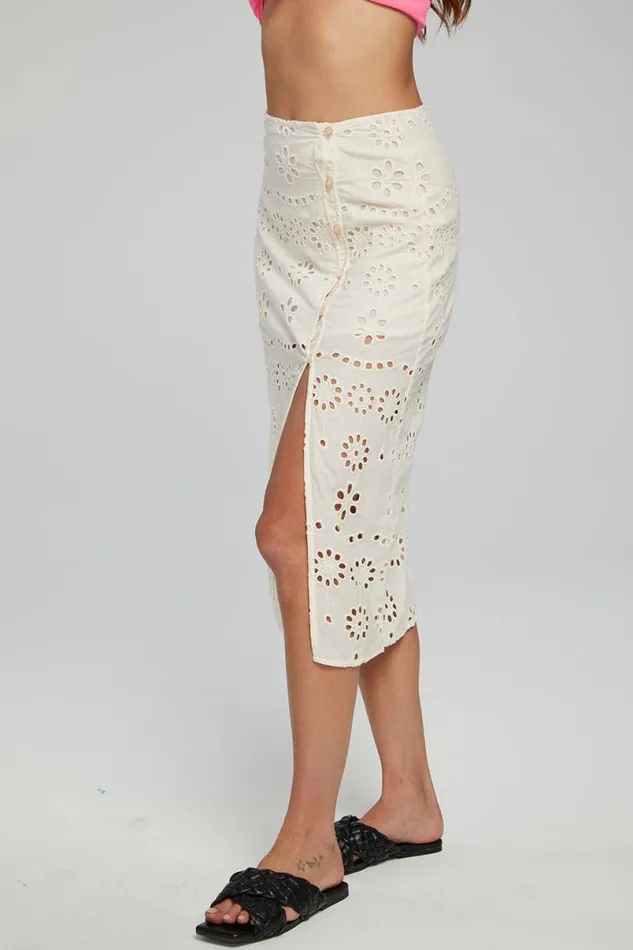 Womens Bottoms Chaser Brand Belle Midi Skirt 8211 Gardenia