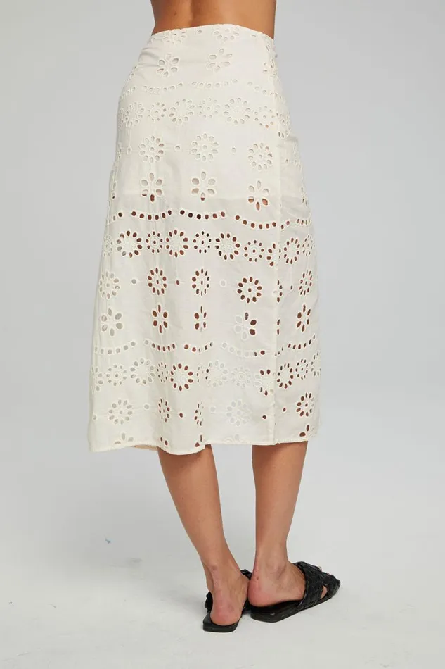 Womens Bottoms Chaser Brand Belle Midi Skirt 8211 Gardenia
