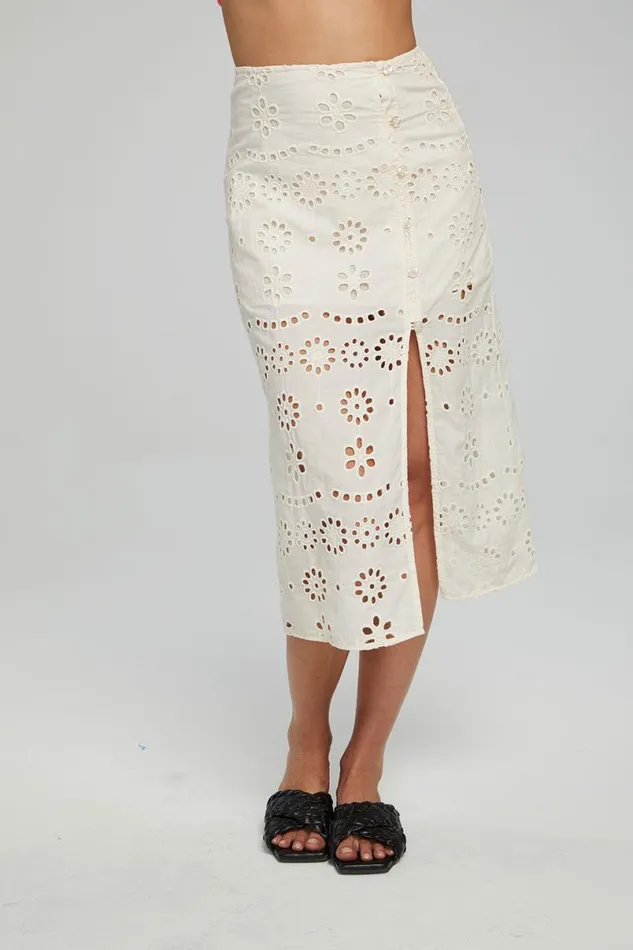 Womens Bottoms Chaser Brand Belle Midi Skirt 8211 Gardenia