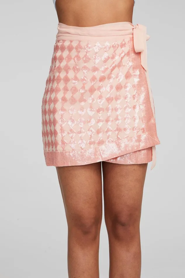 Womens Bottoms Chaser Brand Gramercy Wrap Skirt Embellished Check