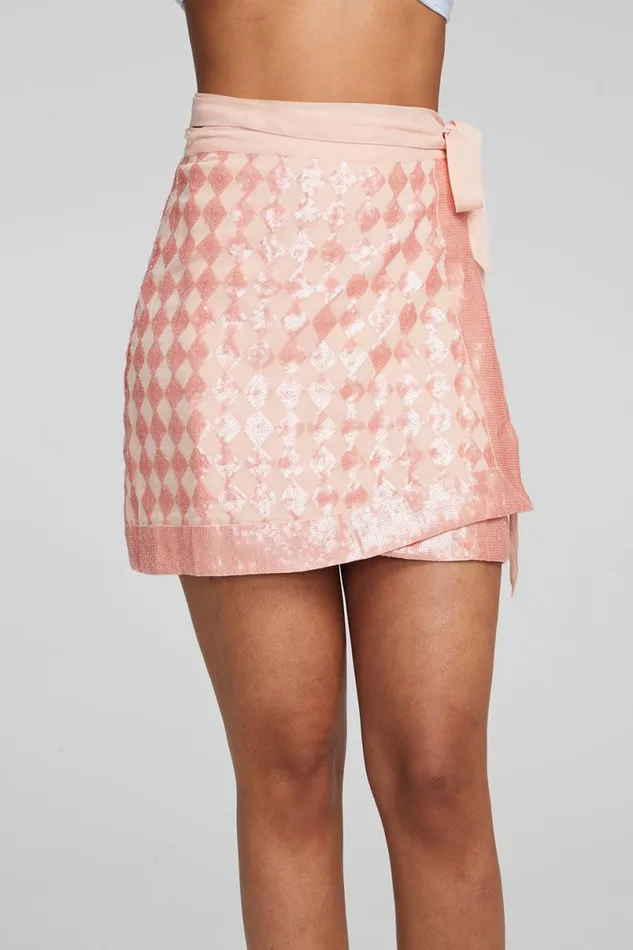 Womens Bottoms Chaser Brand Gramercy Wrap Skirt Embellished Check