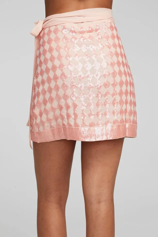 Womens Bottoms Chaser Brand Gramercy Wrap Skirt Embellished Check