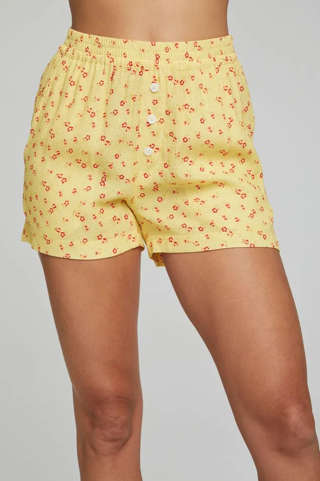 Womens Bottoms Chaser Brand Ollie Boxer Shorts 8211 Anise Flower Print