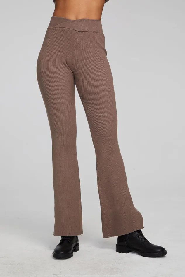Womens Bottoms Chaser Brand Party Deep Taupe Flare Bottoms