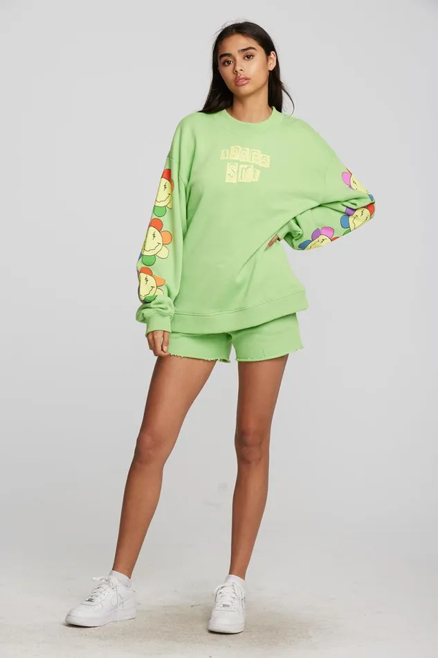 Womens Bottoms Chaser Brand Smiley Daisy Shorts