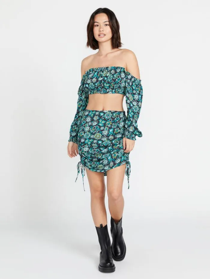 Womens Bottoms Volcom Beau Beau Skirt 8211 Vintage Black