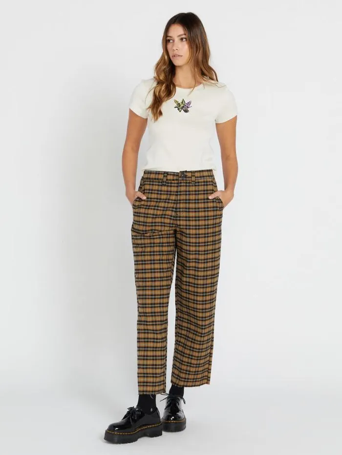 Womens Bottoms Volcom Thisthatthem Skate Pants 8211 Dijon