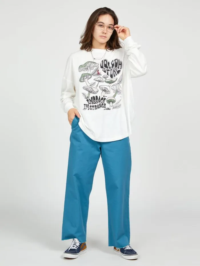Womens Bottoms Volcom Thisthatthem Skate Pants 8211 Harbor Blue