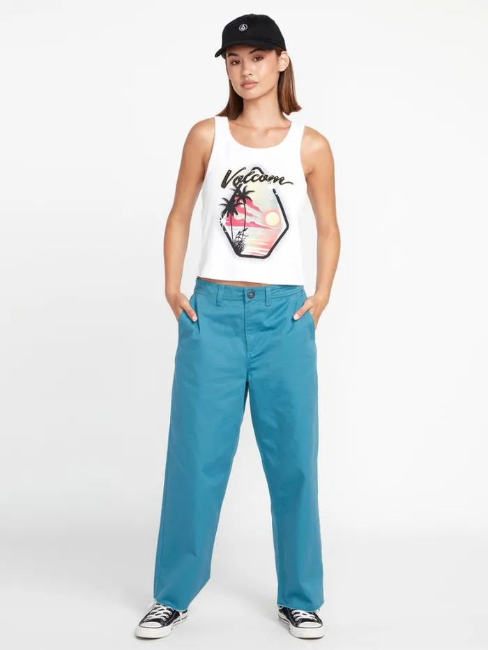 Womens Bottoms Volcom Thisthatthem Skate Pants 8211 Harbor Blue