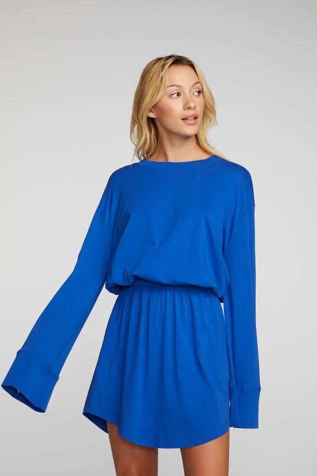 Womens Dresses Chaser Brand Cotton Jersey Mini Dress With Wide Sleeves