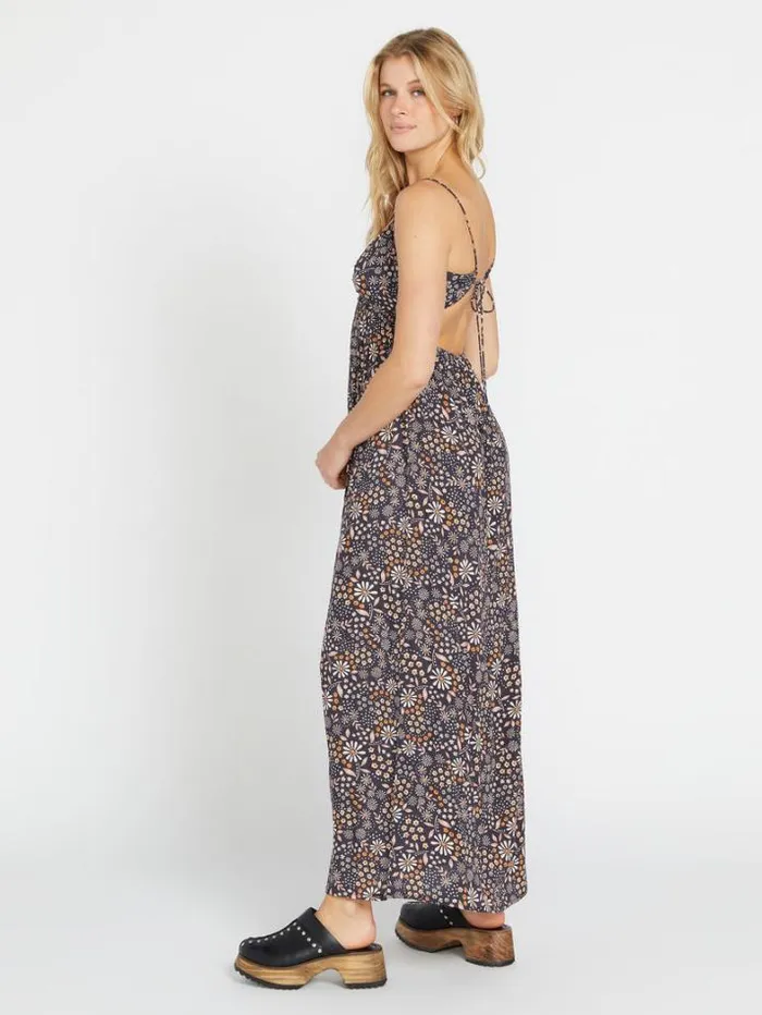 Womens Dresses Volcom Folk Yeah Maxi Dress 8211 Vintage Black