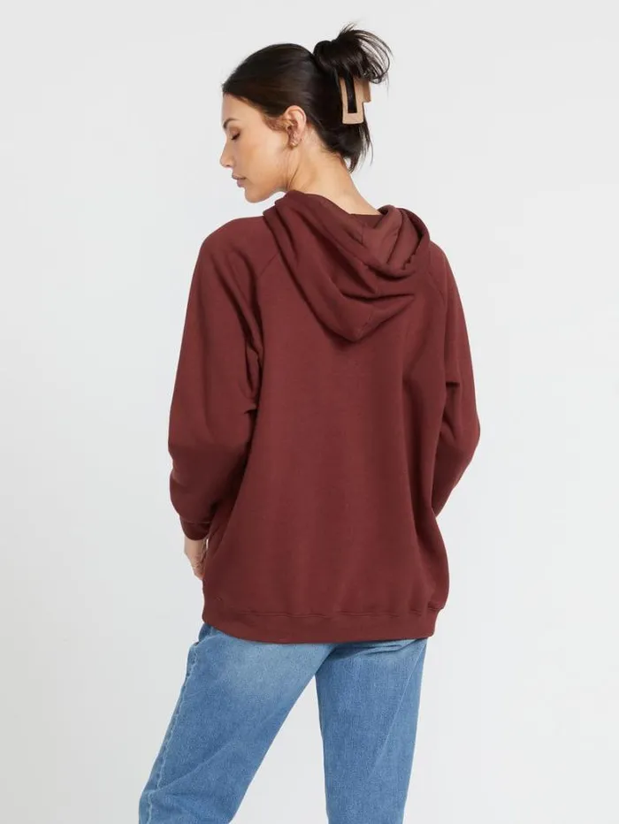 Womens Hoodies and Sweatshirts Volcom Truly Stoked Boyfriend Pullover 8211 Cayenne