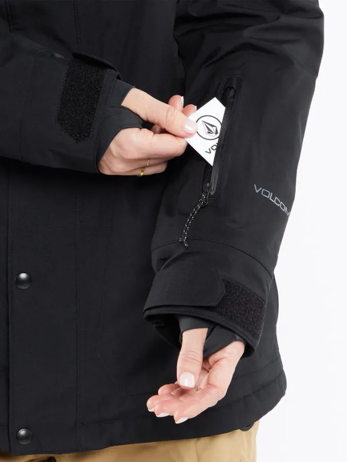 Womens Jackets Volcom Ell Insulated GoreTex Jacket 8211 Black