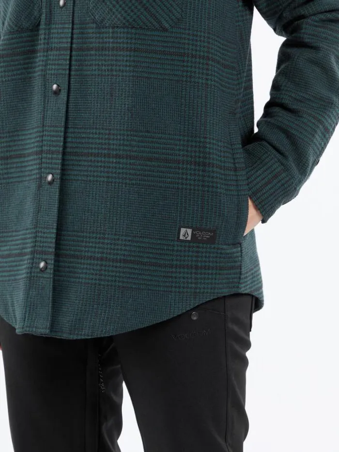 Womens Jackets Volcom Insulated Flannel 8211 Balsam